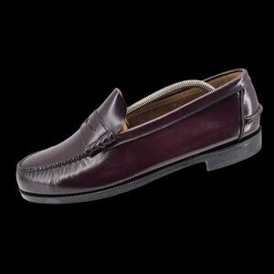 FLORSHEIM FLS Mens Burgundy Brown Classic Beefroll Penny Loafers Sz 11 EEE